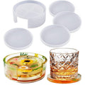 5Pcs/Set Resin Casting Silicone Molds Handmade Coaster & Jewelry DIY Tool