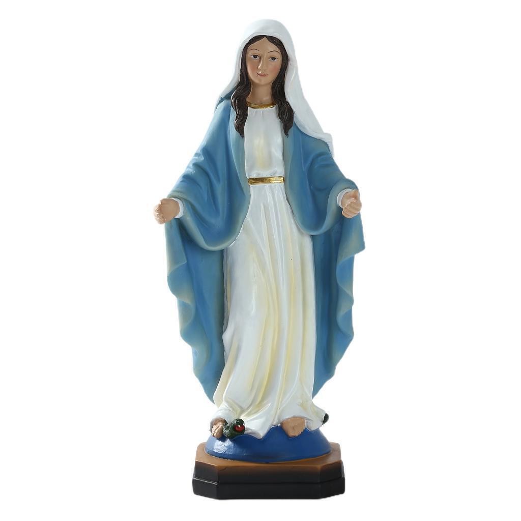 Dolity 1pc Virgin Mary Statue Handmade Religious Gift Xmas Display Home