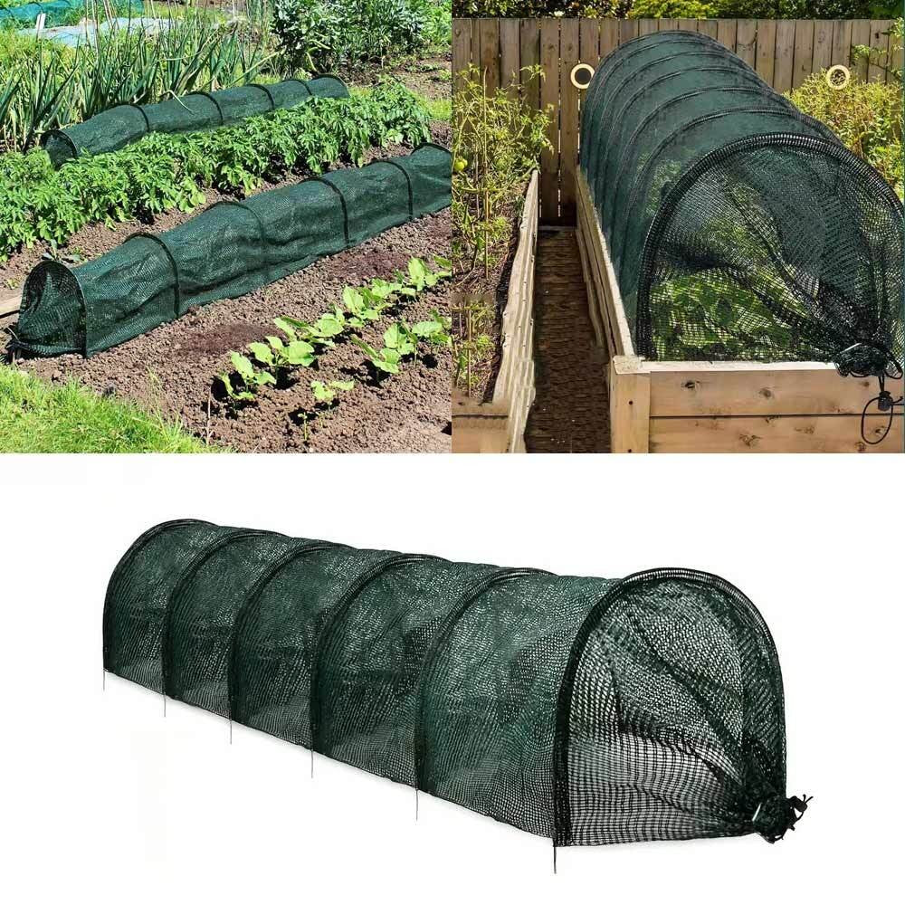 300*45CM Garden Tunnel Shade Net Cover Cloche Hoops for Vegetable Plant Growing