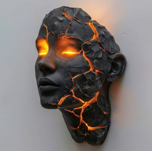 Gothic Table Lamp Halloween Lamp Cracked Soul Wall Light