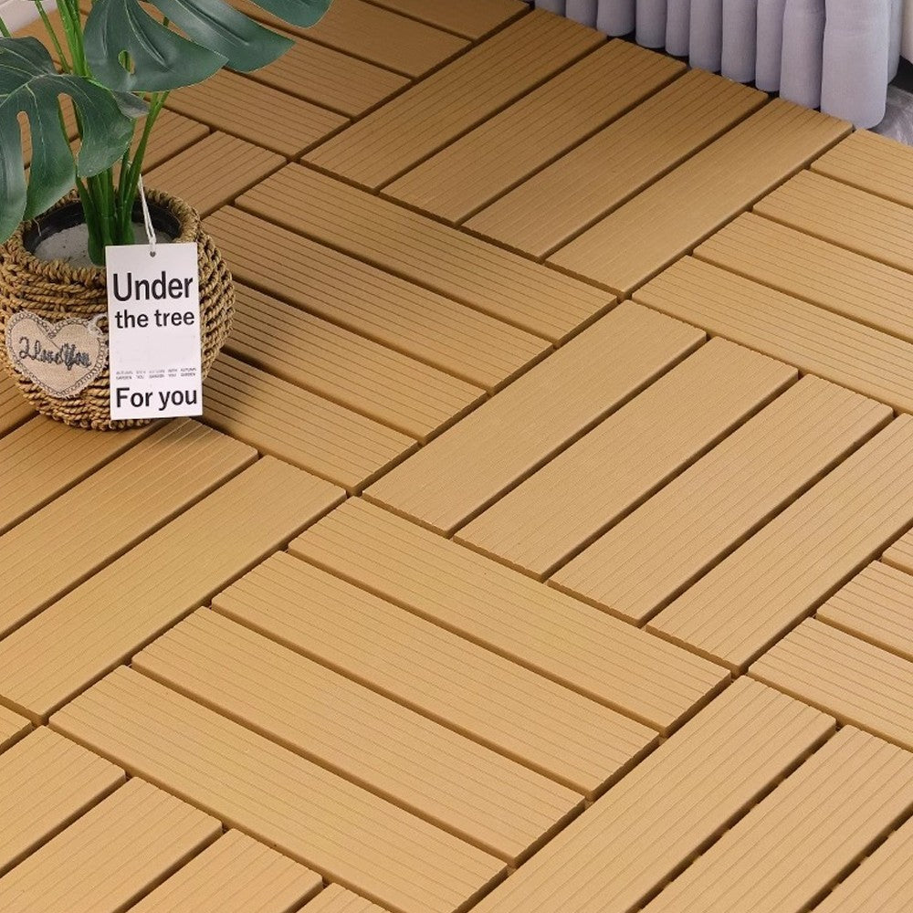 12Pack Heavy Duty Deck Tiles - Anti-Slip Interlocking Floor 30x30cm Outdoor UK