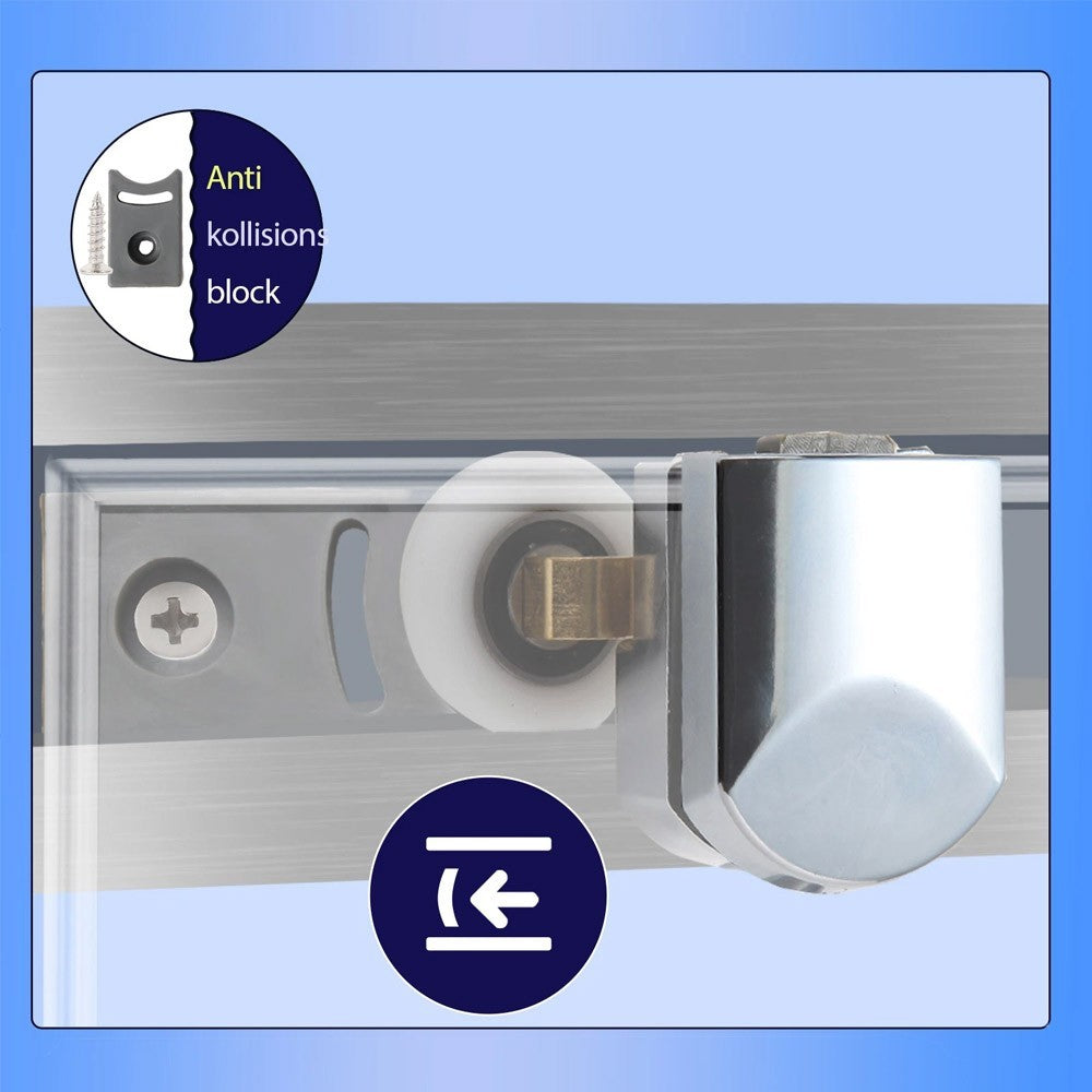4 Twin Shower Screen Door ROLLERS Runners Wheels 23mm Top & Bottom Replacement
