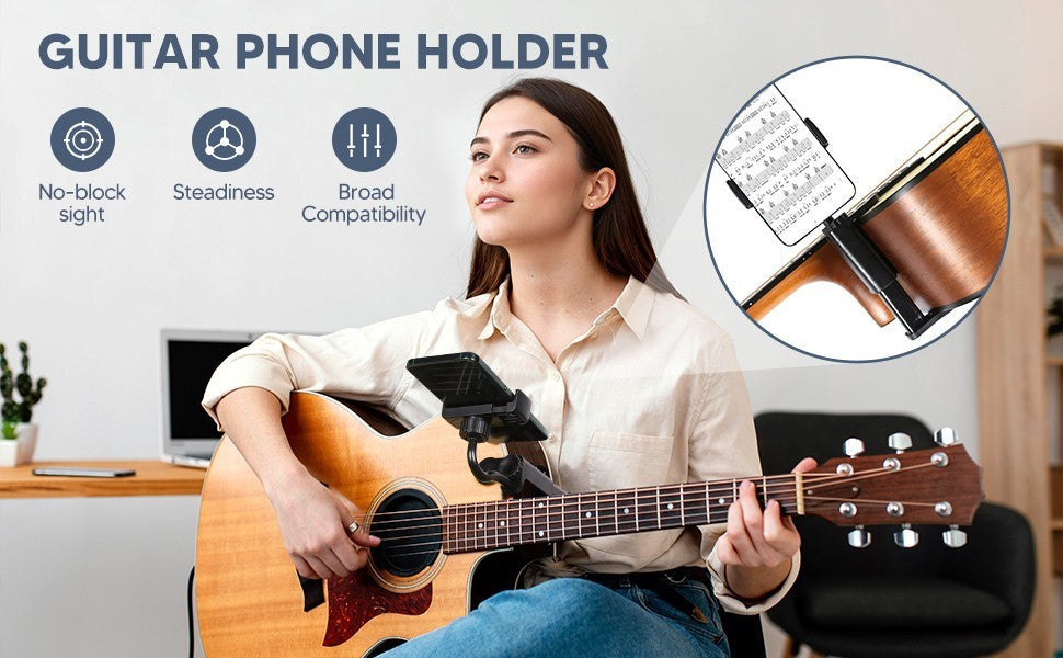 Guitar Phone Holder Mount Teaching Accessories Phone Clamp Professional