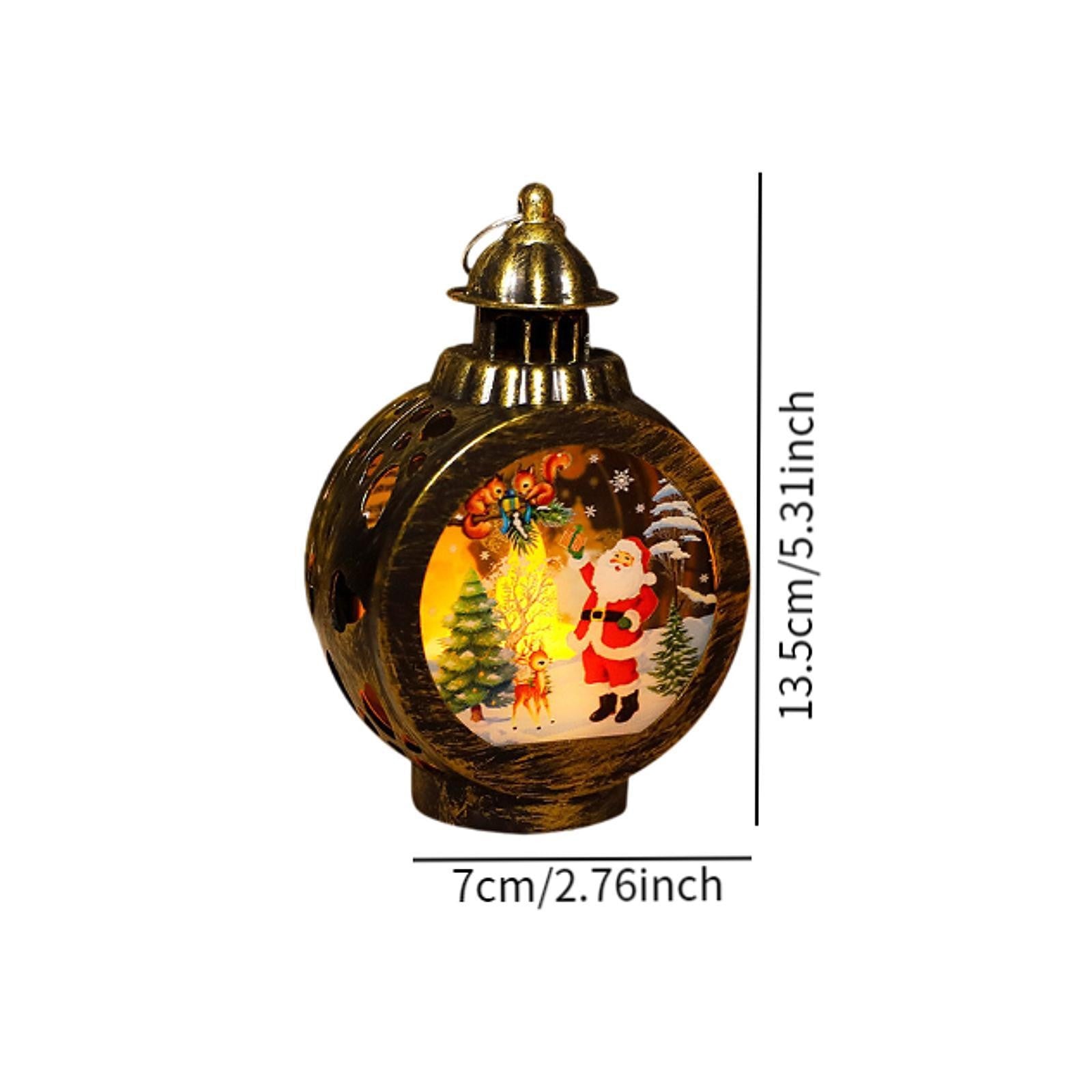 Christmas Decorative Candle Lantern Bedside Lamp Tabletop Family Candle Lantern