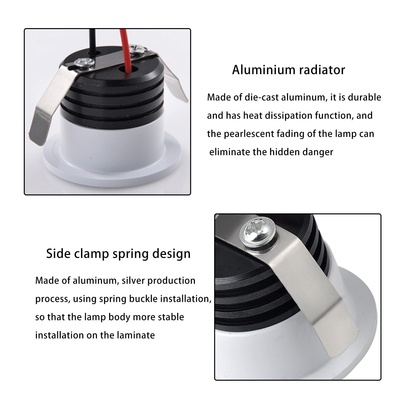 3W 5pcs LED Recessed Small Ceiling Lights Cabinet Mini Spot Downlight Minispot