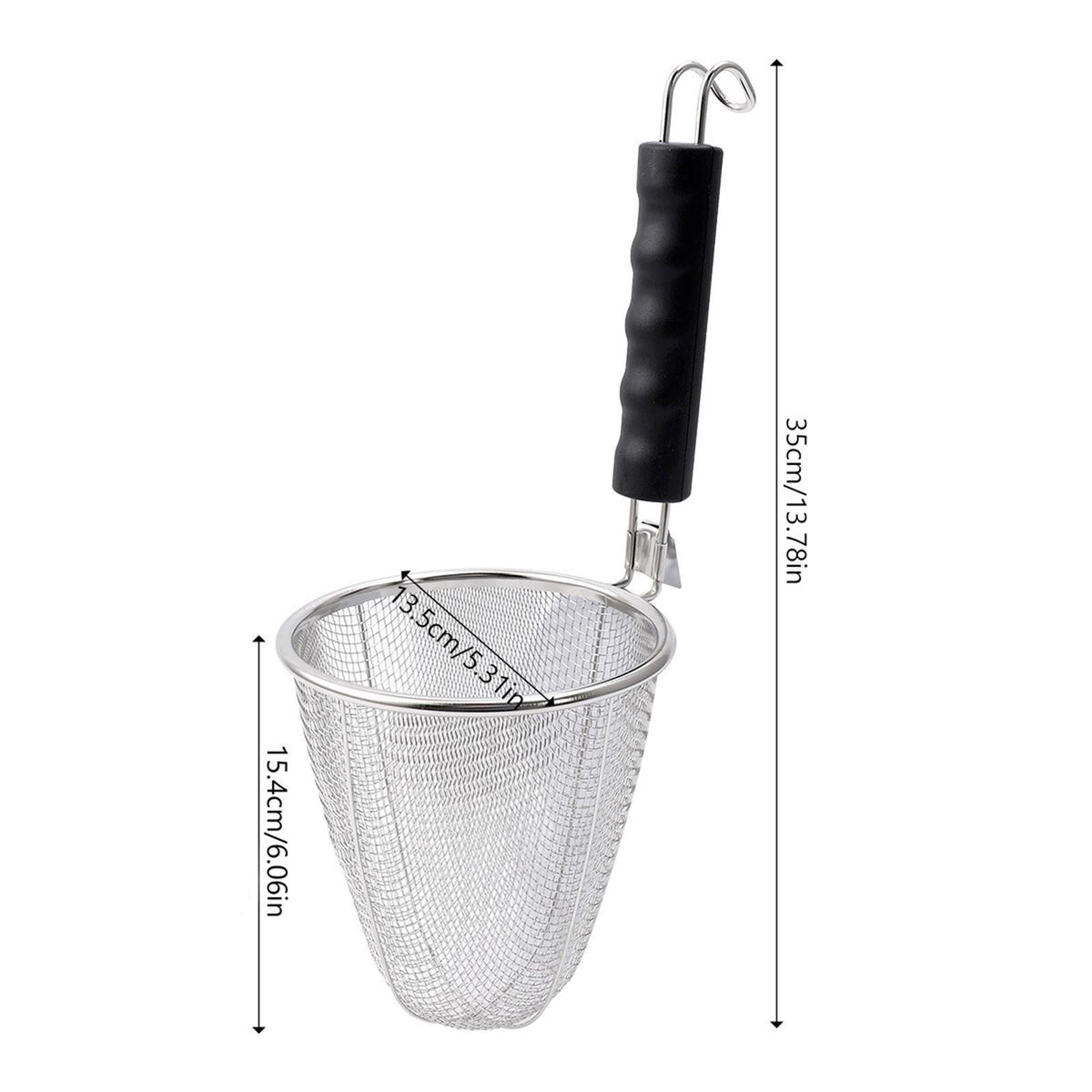 Pasta Basket Strainer Stainless Steel Kitchen Mesh Strainer with Pasta Cooker,