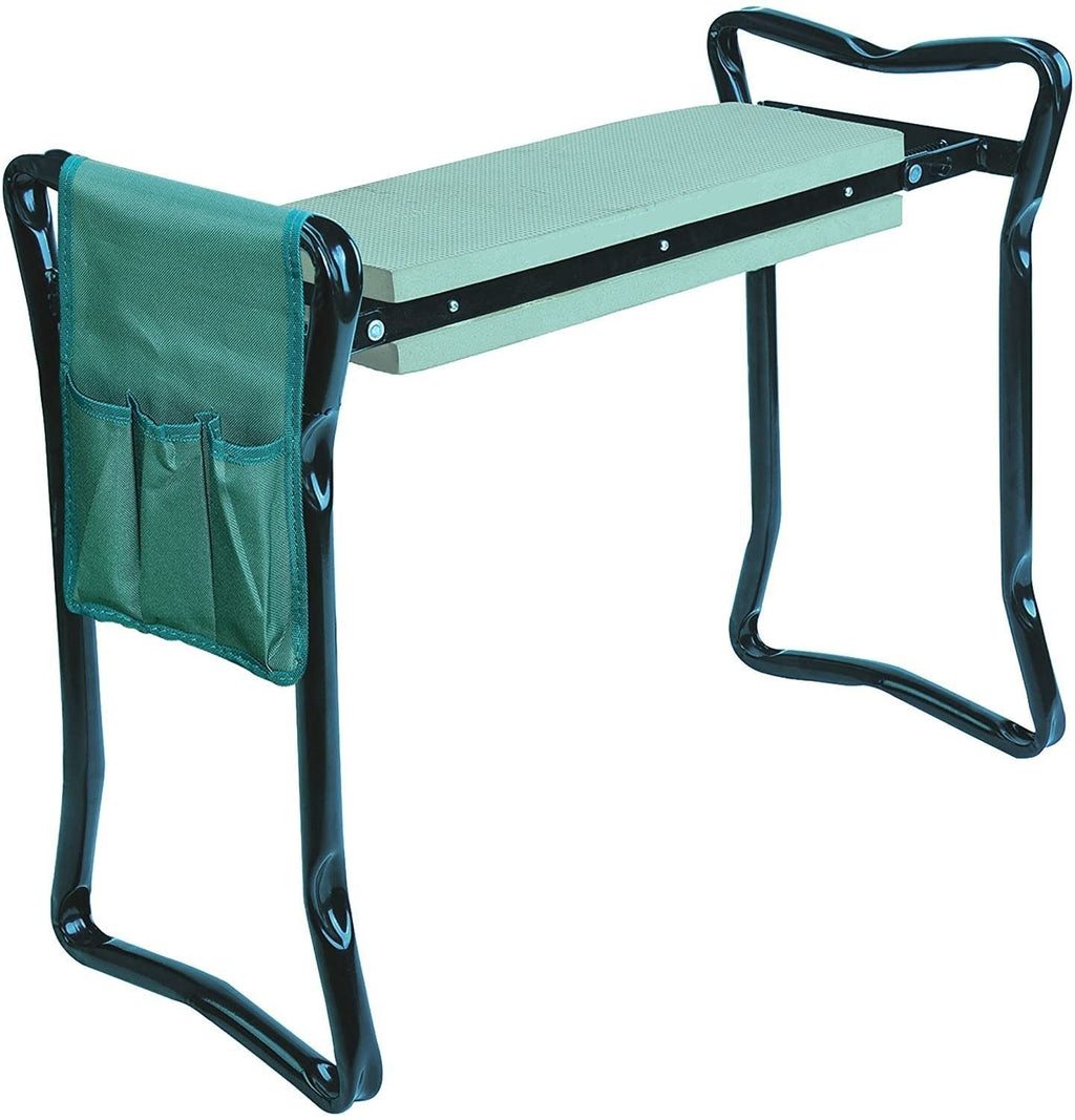 Garden Kneeler 2-in-1 Folding Gardening Padded Seat and Kneeling Stool Tool Bags