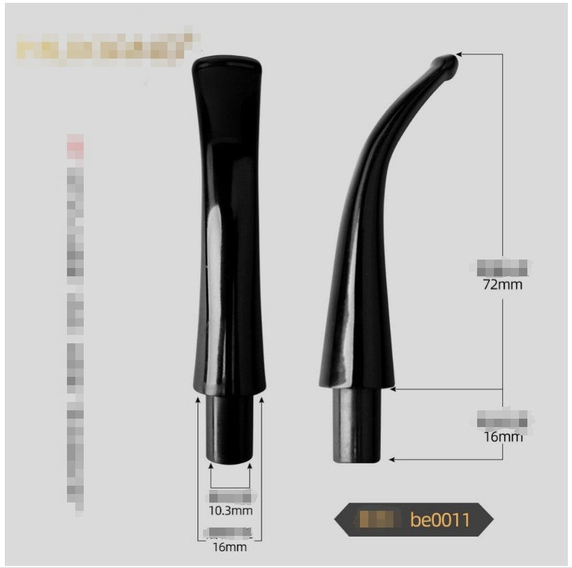 9mm Bent Curved Pipe Mouthpiece Stem Replacement For Tobacco Smoking Pipe DIY