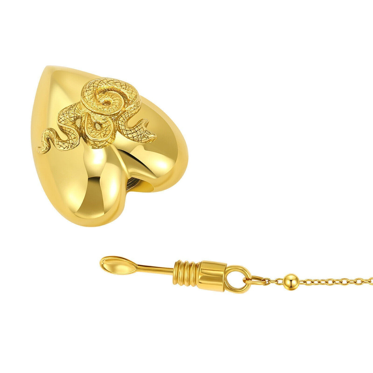 *Lana* Del Rey Necklace Heart with Spoon LDR Merch Snakes Chain Serpent Pendent
