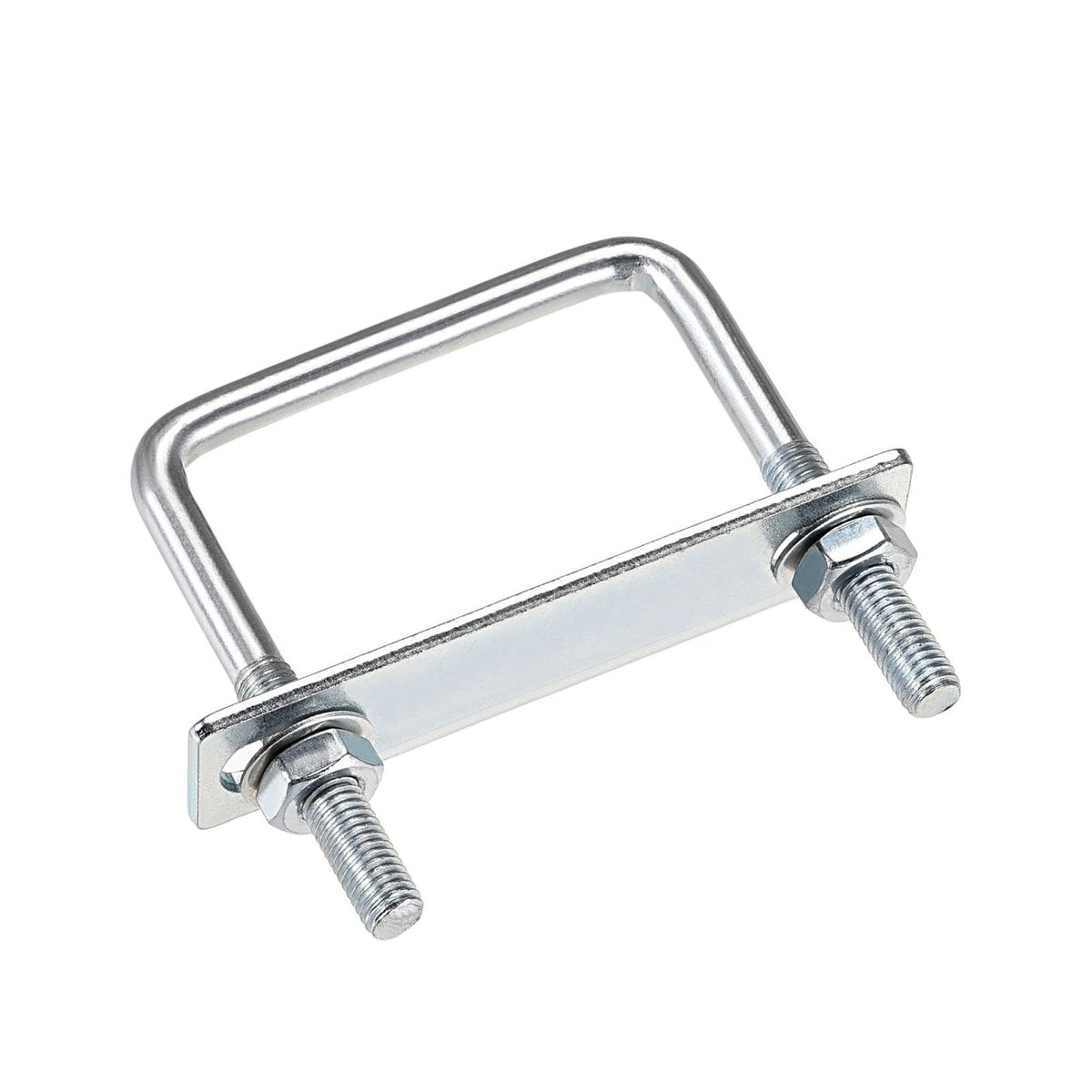 4 Sets Square U-Bolts 304 Stainless Steel M8 with Nuts Frame Plate Round Washers