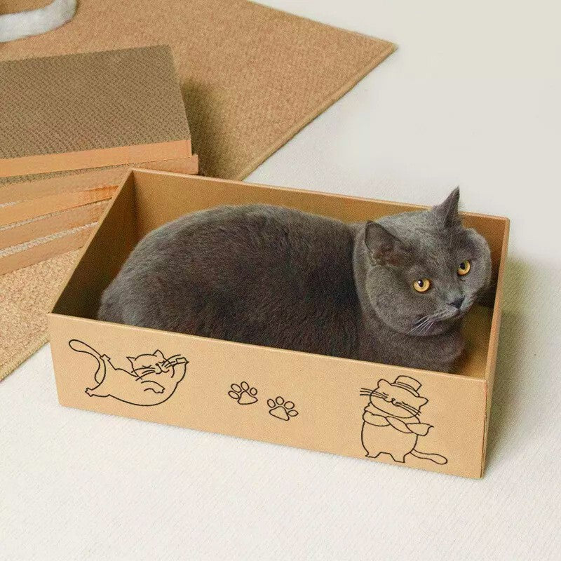 5PC Cat Scratcher Cardboard Scratching Pad Board Corrugated Sofa Bed Protector