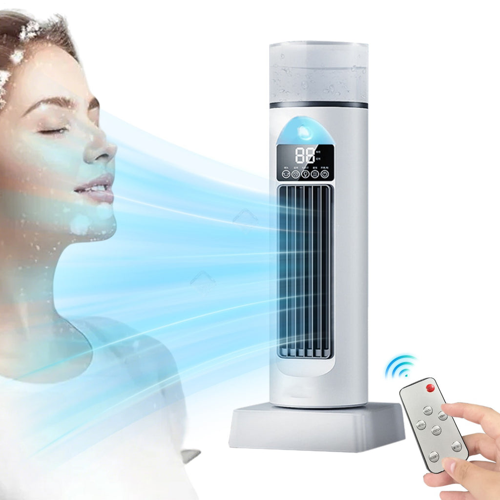 Portable Air Conditioner Tower Fan Standing Bladeless Quiet Cooler 6 Speeds