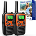 2Pcs Walkie Talkies Electronic Long Range Walky Talky 8km UHF Backlit LCD