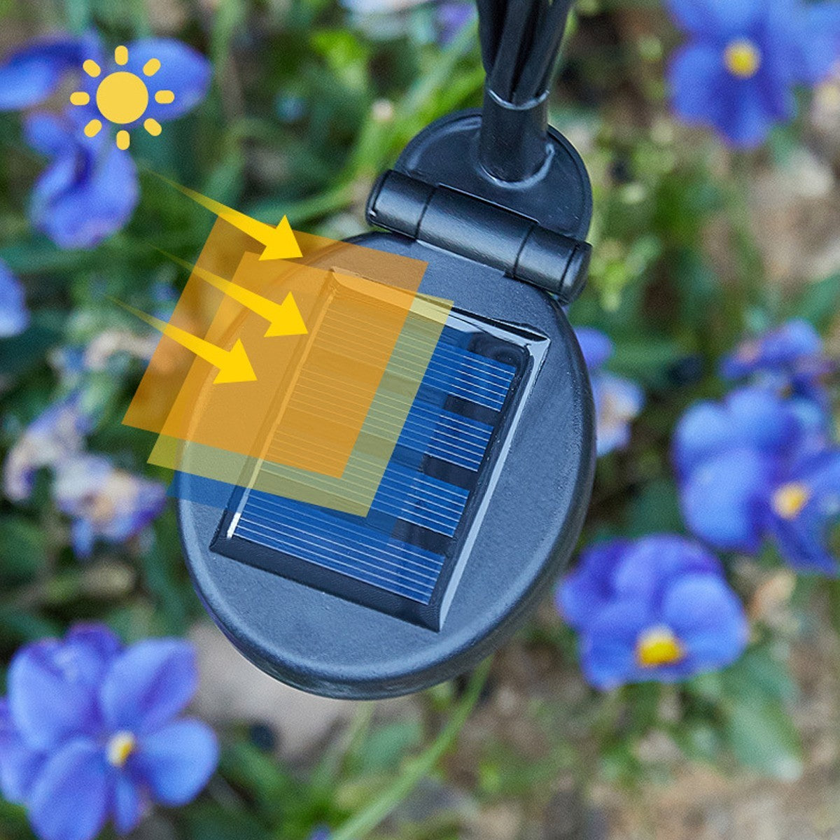 2 Pack Swaying 10 LED Solar Powered Garden Lights Outdoor Firefly Patio Lamp