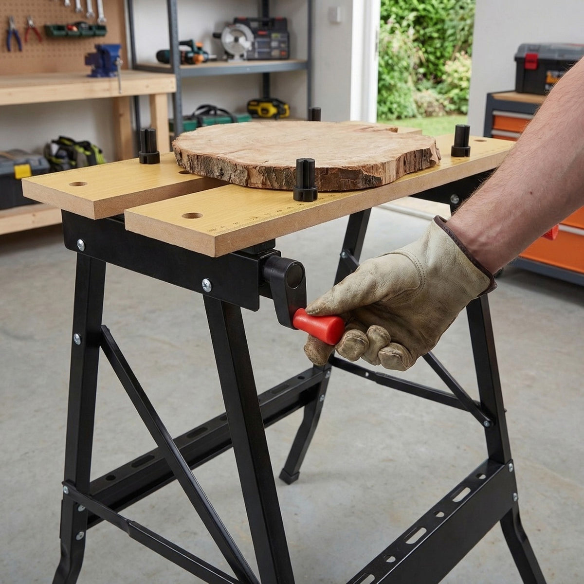 Foldable Workbench Bench Heavy Duty Portable Work Table for Garage Workshop DIY