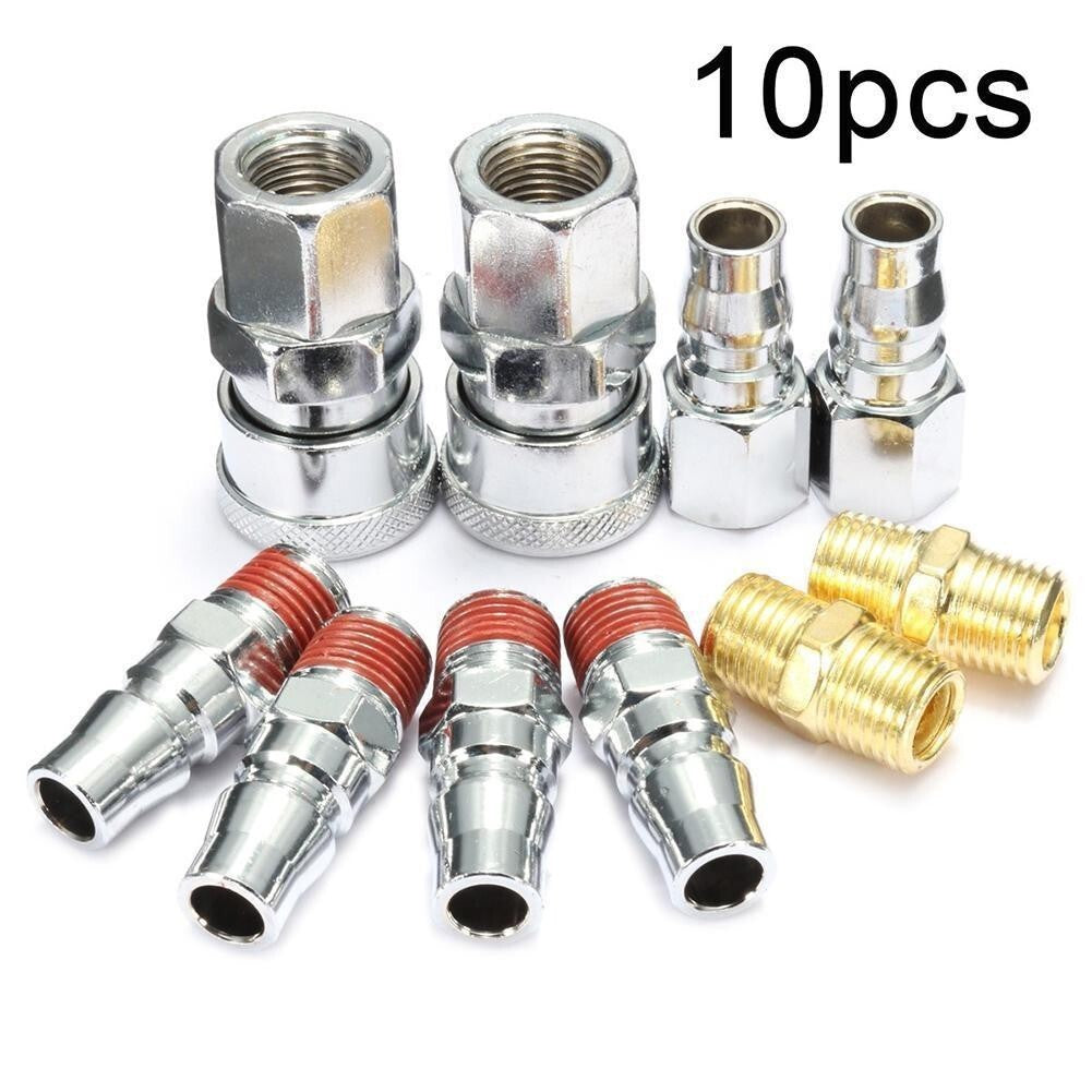 1/4'' Air Line Hose Compressor Fitting Connector Coupler Quick Release Parts