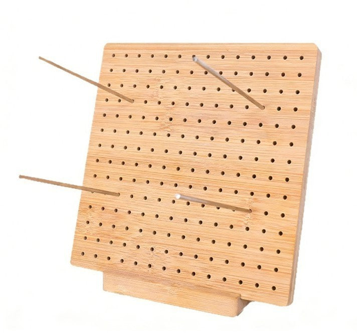 Bamboo Wood DIY Grandmother Grid Shaping Board Yarn Knitting Positioning Board