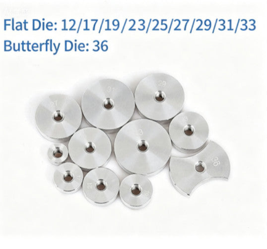 Assorted 25PCS Aluminum Press Dies for Watch Back Case Crystal Watch Repair Tool