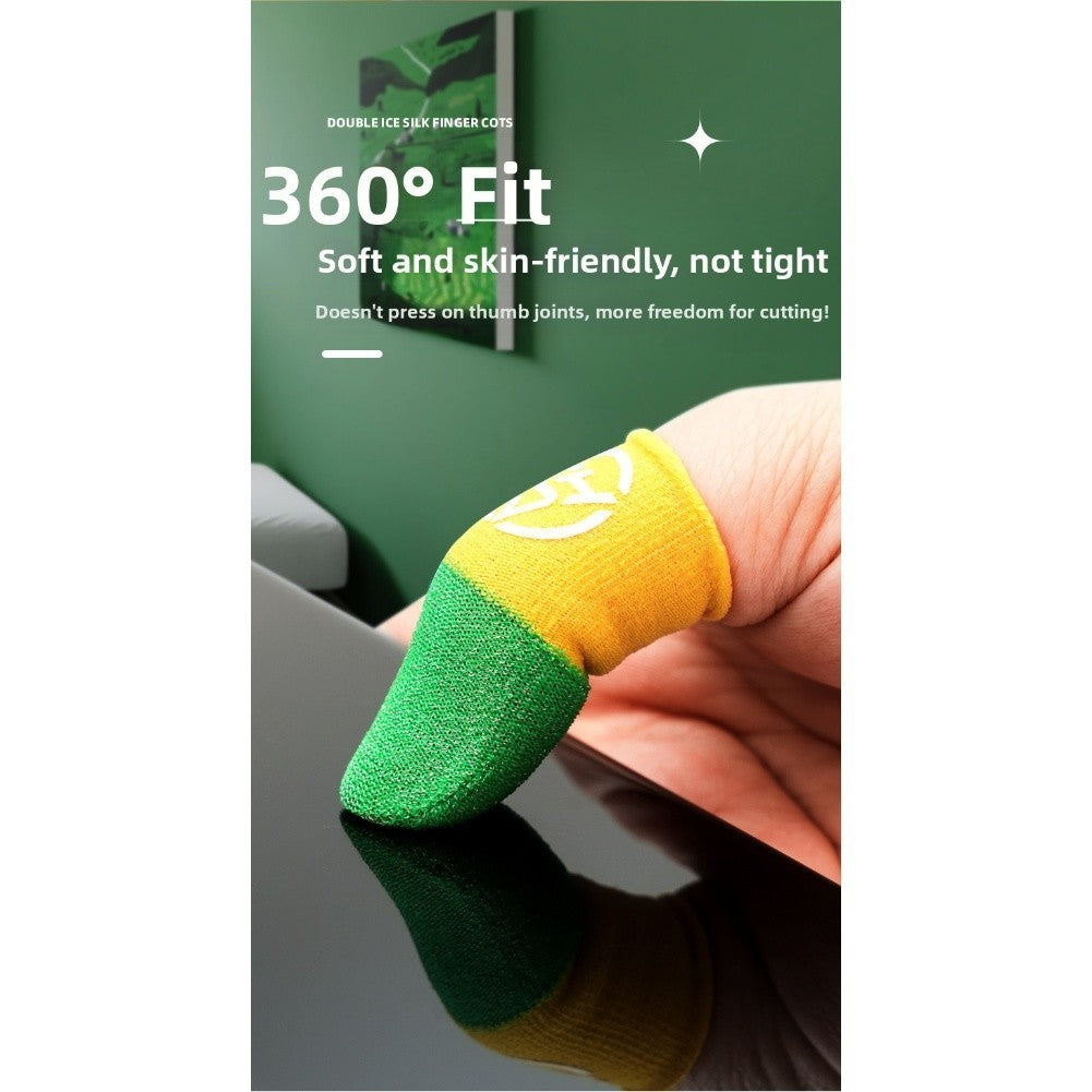 For Mobile Gaming Accessories Silver Fiber Thumb Sleeves for Precision Control