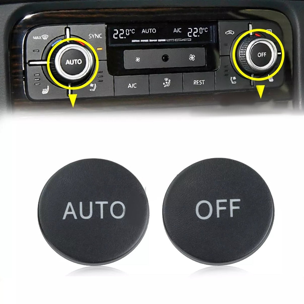 2PCS Front AC Climate Control Knob Button Cover Cap For VW Touareg 2011-2014 New