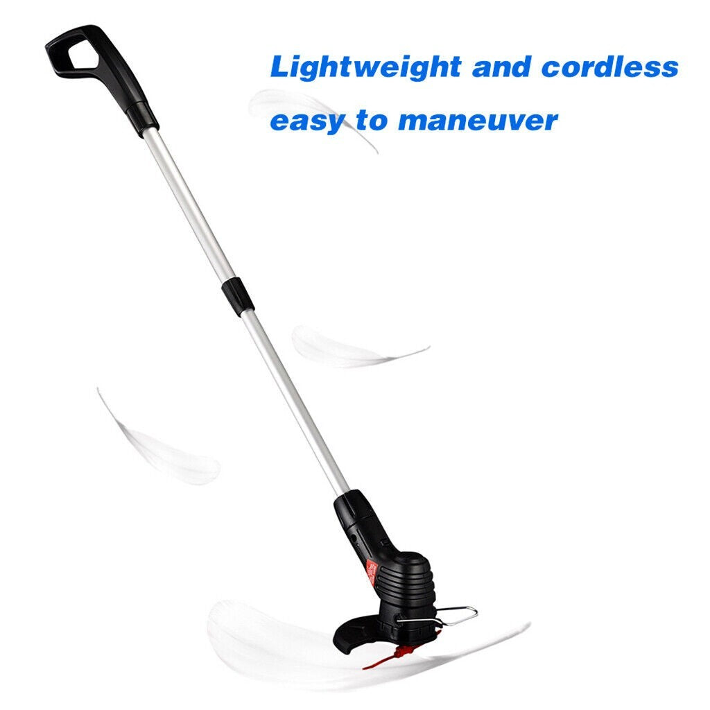 Electric Cordless Grass Trimmer Garden Weed Strimmer Cutter Rechargeable Tool