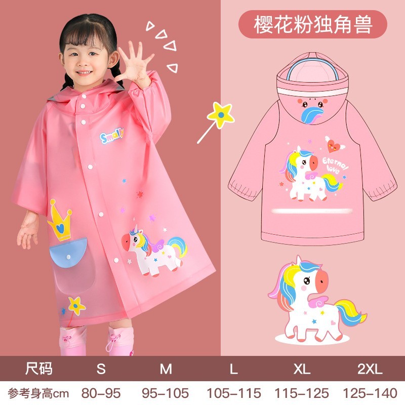 *Toddler* Children Kids Boys Girls Rain Wear 3D Cartoon Raincoat Jacket Ponchos