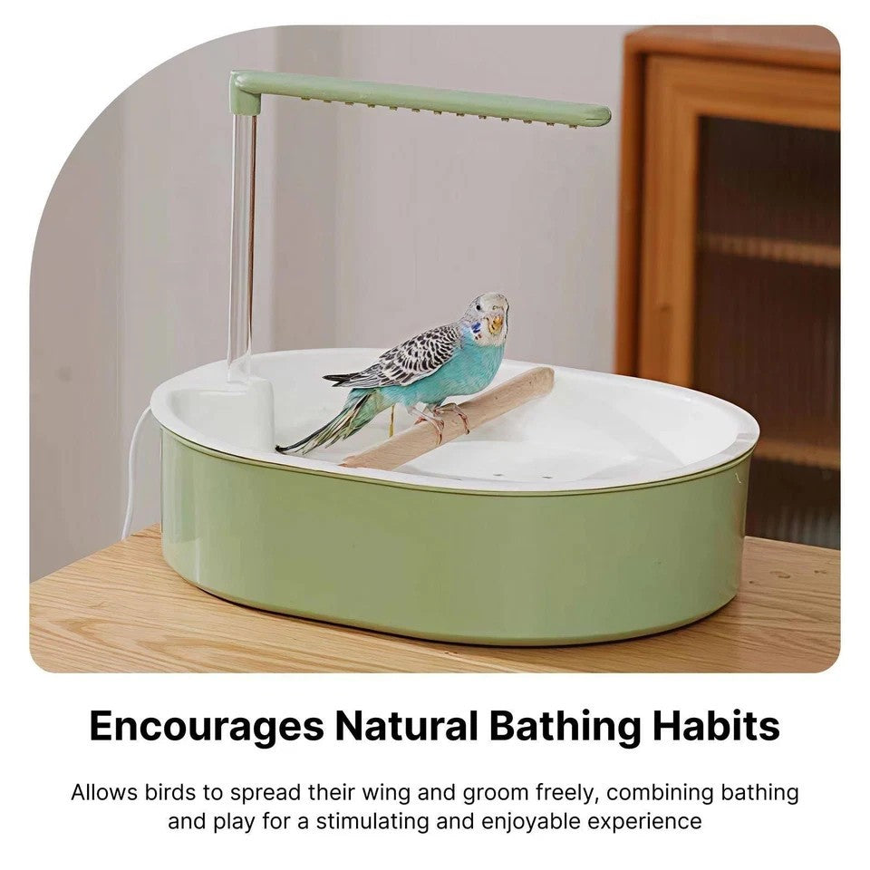 Automatic Bird Bathtub Parrot Bath Shower for Cockatiel Lovebird Parakeet UK