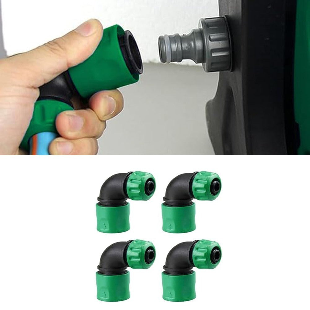 Garden Hose 90 Degree Coupling Connectors 4 pcs ABS for 1/2 inch Inner Diameter