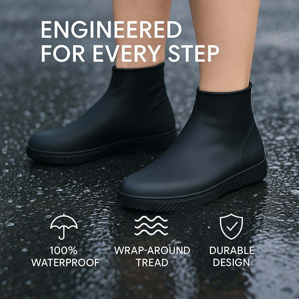 Waterproof Rain Shoe Covers – Non-Slip, Reusable Protective Outdoor Boot Covers