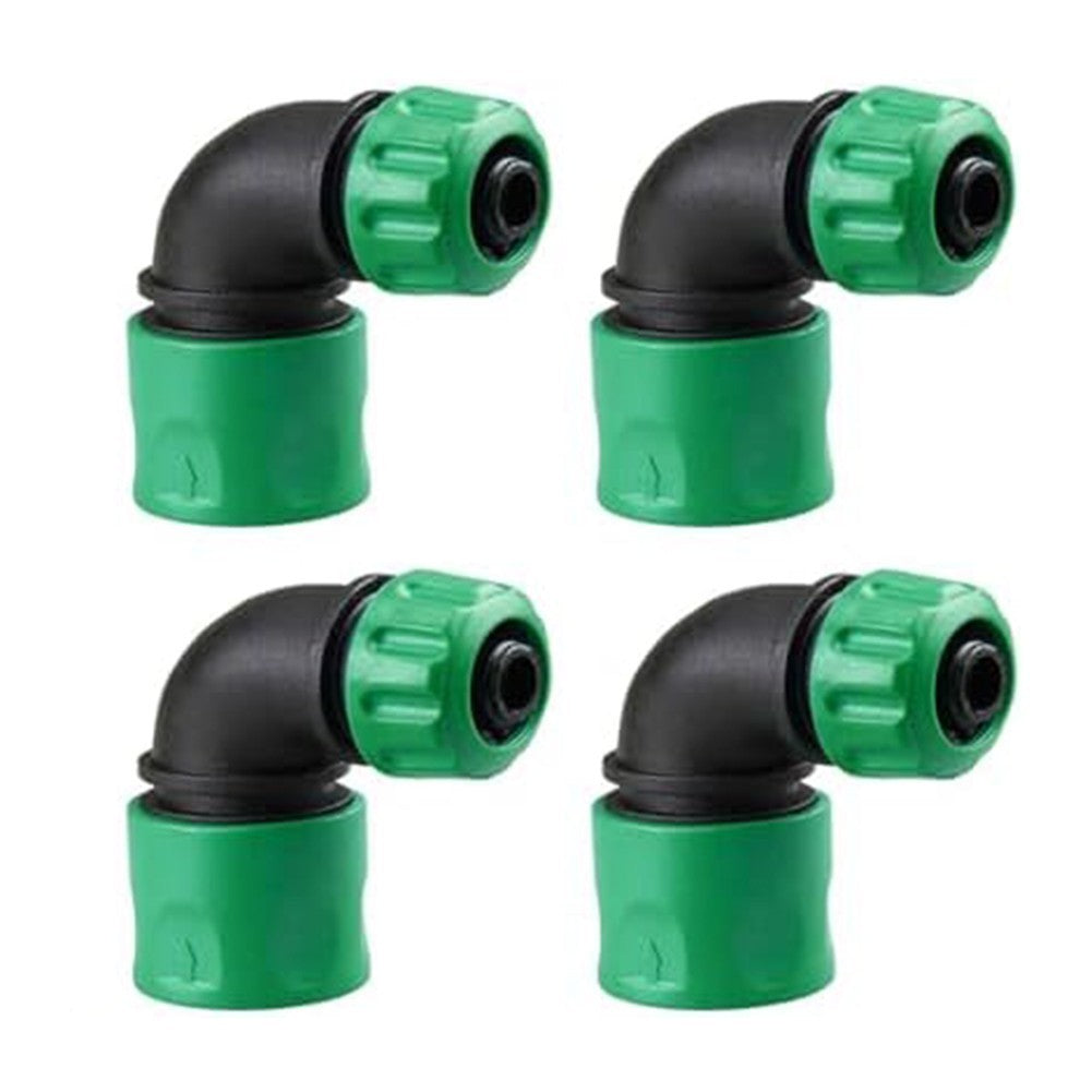 Garden Hose 90 Degree Coupling Connectors 4 pcs ABS for 1/2 inch Inner Diameter