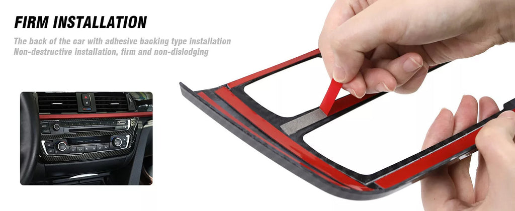 Carbon Fiber ABS AC Control CD Cover For BMW M3 M4 F80/82 2014-19 3 4 series F30