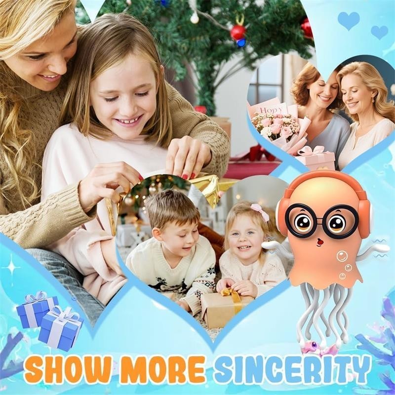 Dancing Jellyfish Baby Toy, Tummy Time Toys for Kids,Magic Electric Dancing