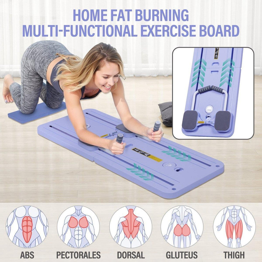 8 in 1 Fitness Board Pilates Reformer Foldable Multifunctional for Home Workouts