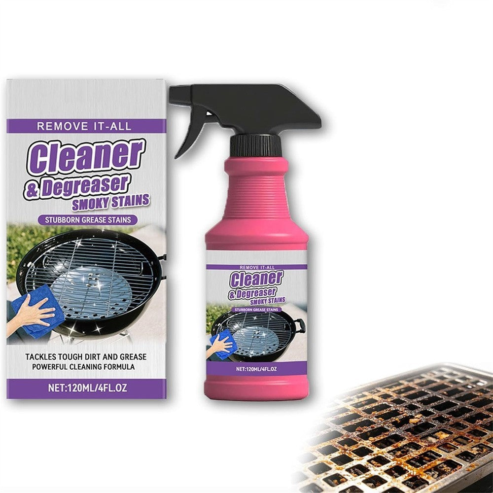 Grill Degreaser Spray Extra Fast-Acting Heavy-Duty BBQ Cleaner for Greasy Grates
