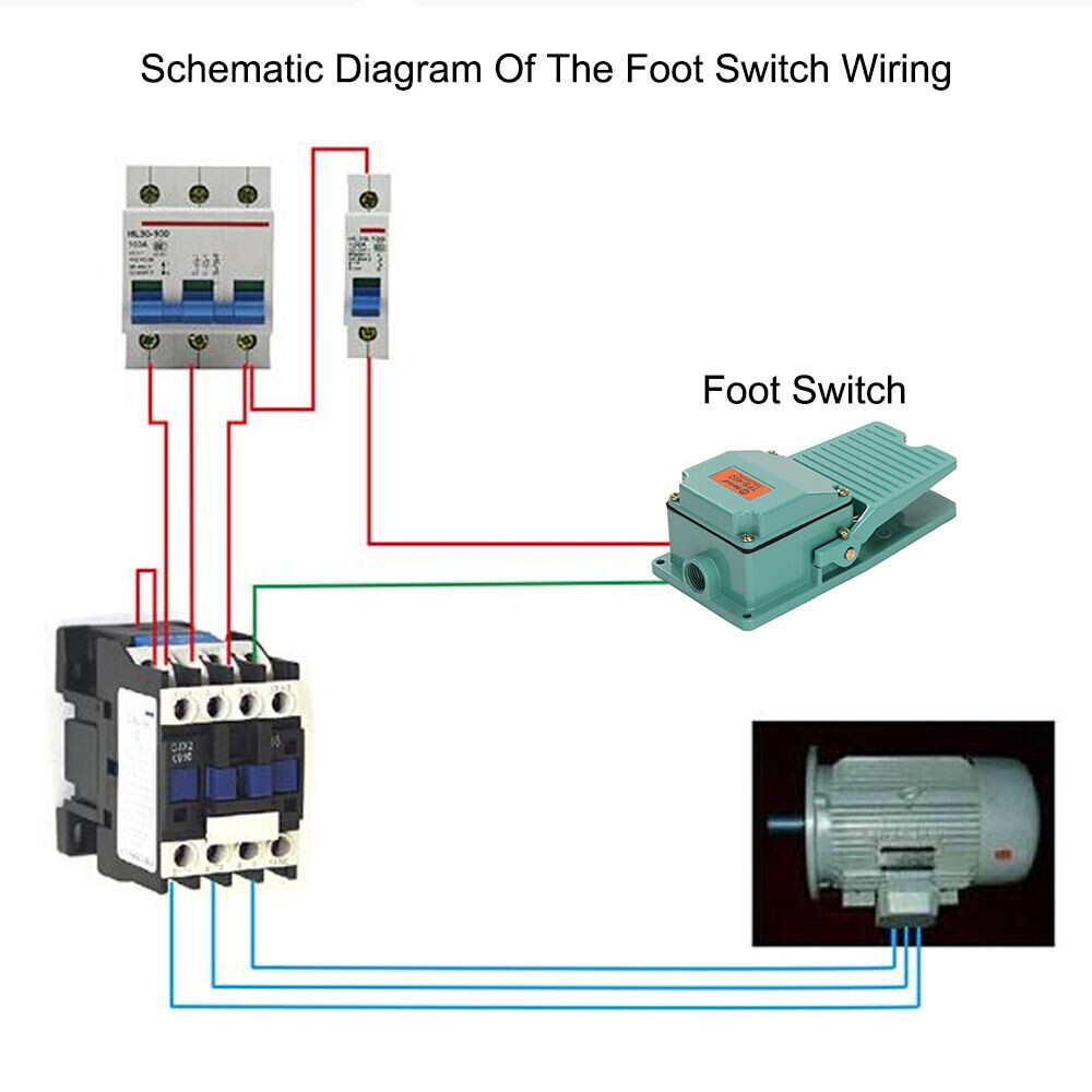AC 250V 15A Durable Antislip Industrial Foot Operated Pedal Switch Footswitch UK