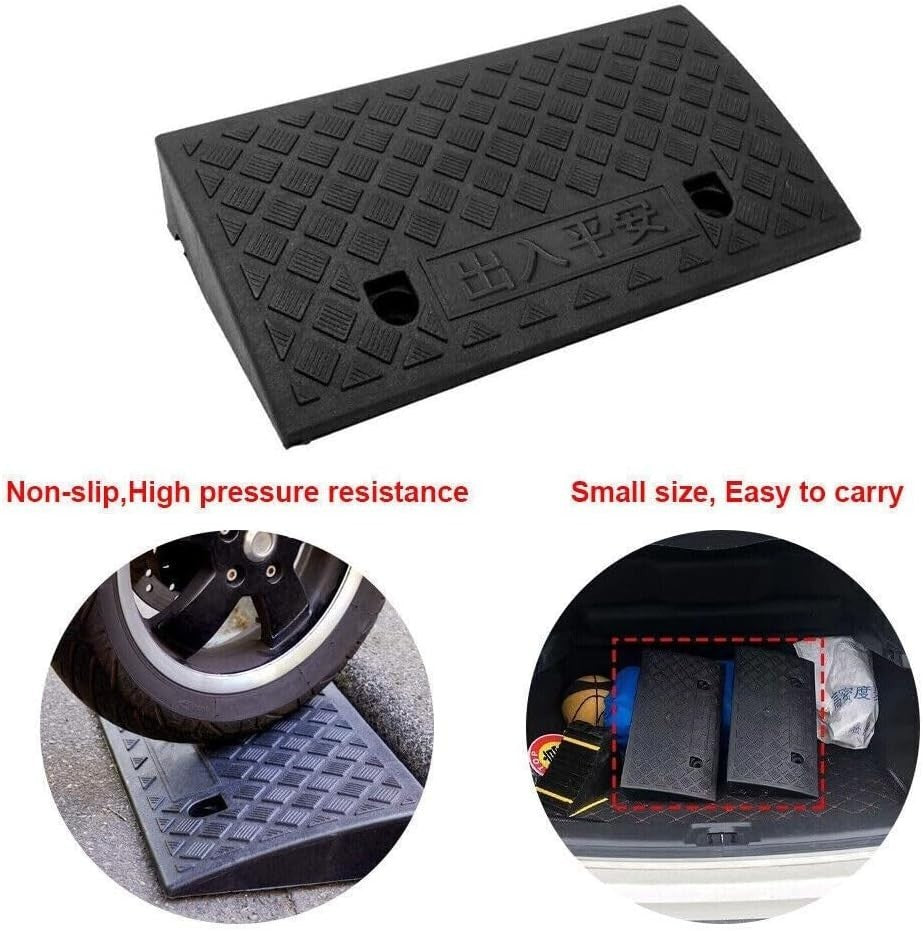 2x Heavy Duty Ramp Kerb Ramps Driveway Car Vehicle Threshold Ramp Curb Tool