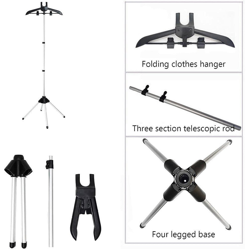 Handheld Garment Steamer Rack Hanger Telescopic Folding for Steam Ironing UK