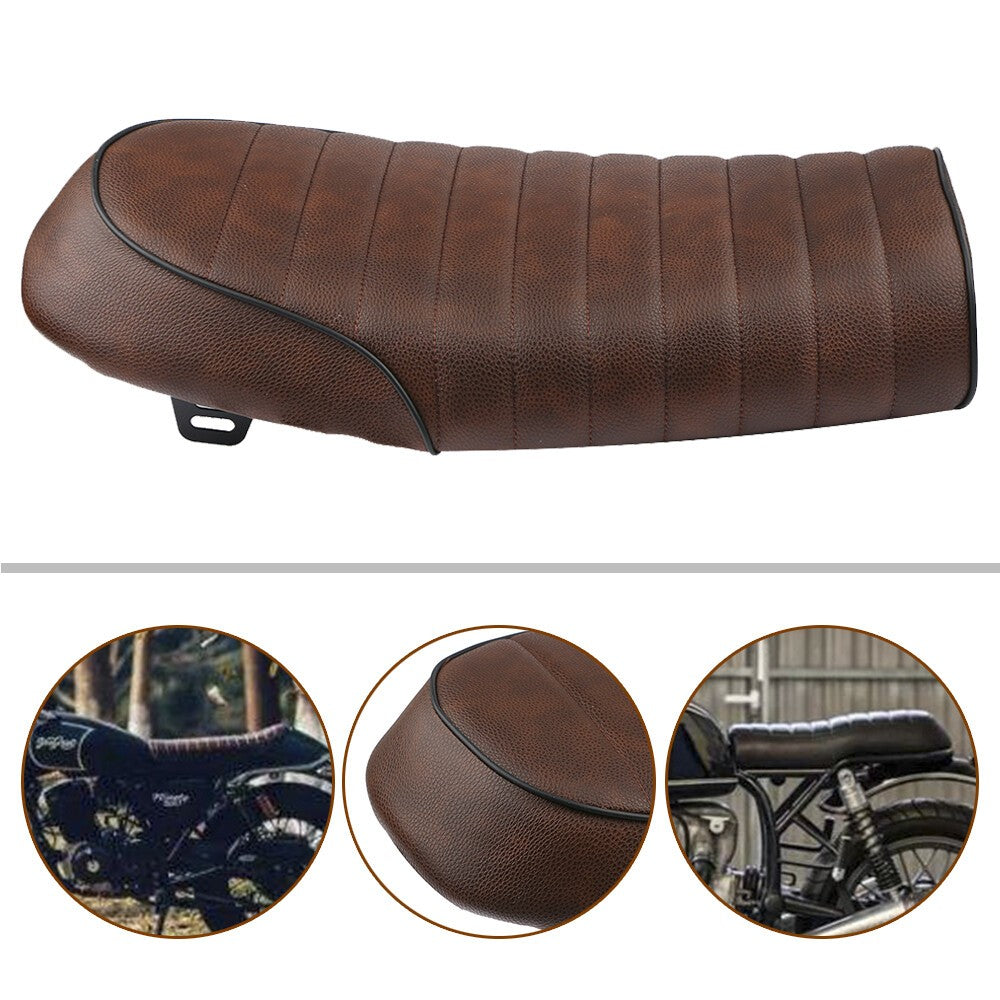 Universal Motorcycle Seat Flat Brat Saddle for Yamaha Honda GB Suzuki Cafe Racer
