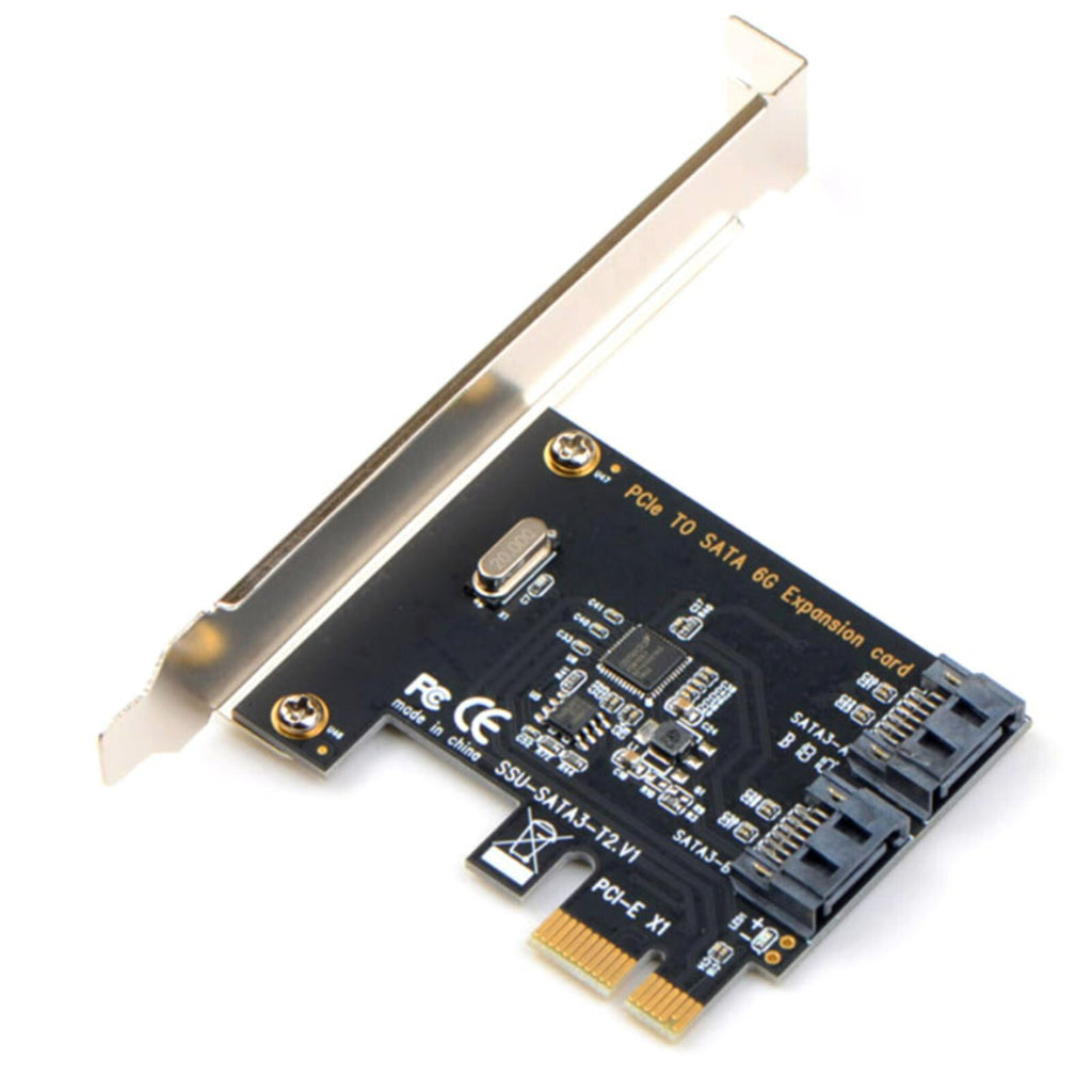 1X PCI Express PCIe to SATA3.0 6G 2-Port Expansion Controller Card Adapter