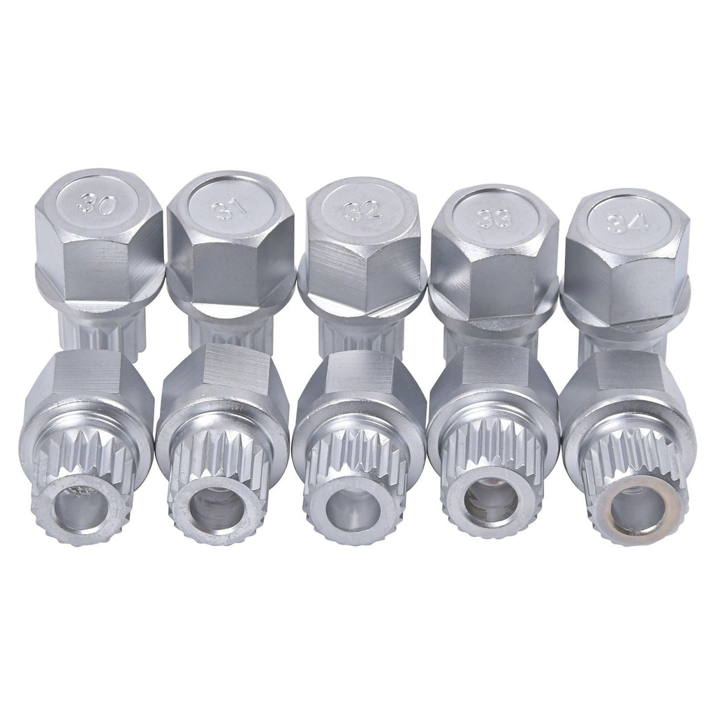 10pc For Bmw Master Locking Wheel Nut Socket Spline Tamper Proof Removal Key Set