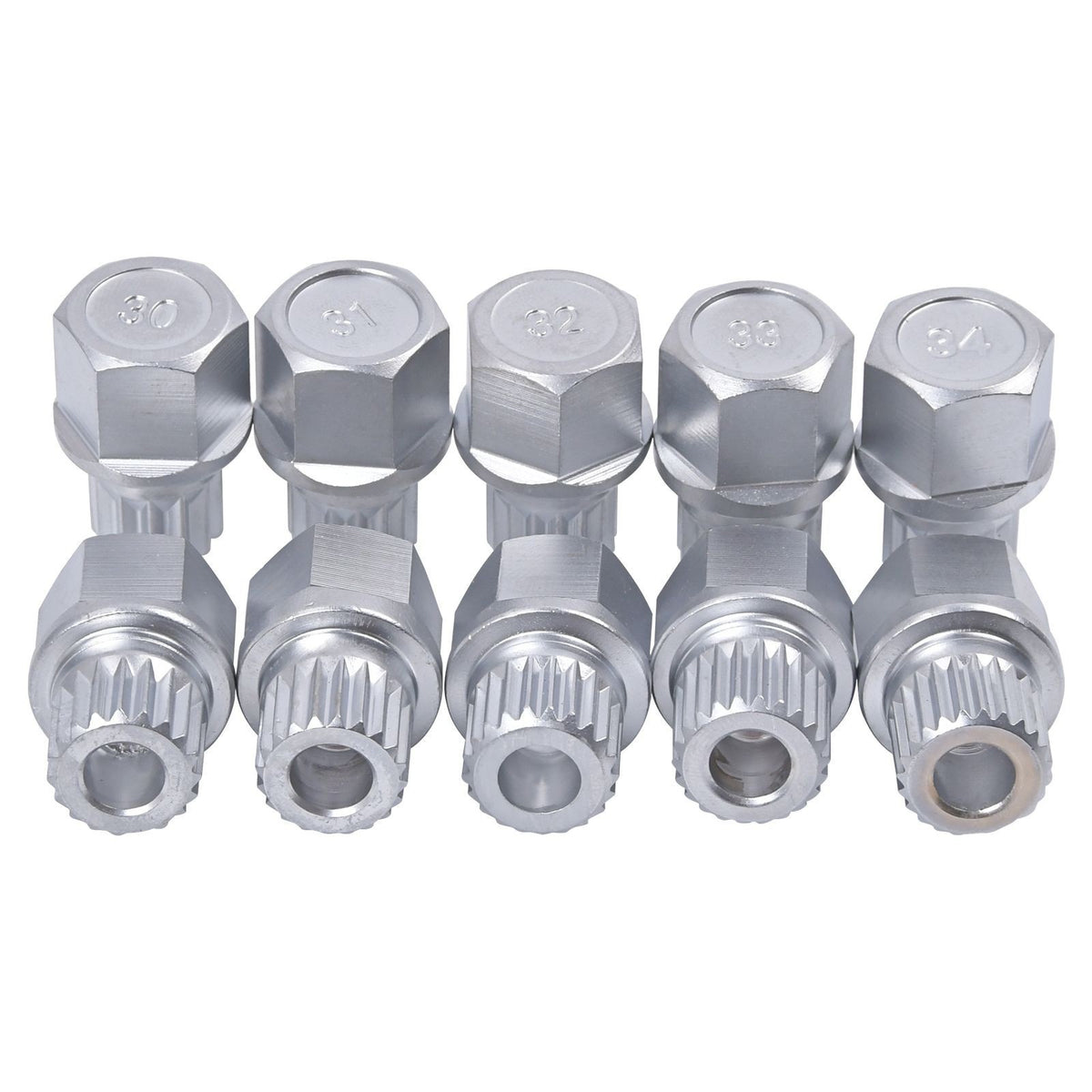 10pc For Bmw Master Locking Wheel Nut Socket Spline Tamper Proof Removal Key Set
