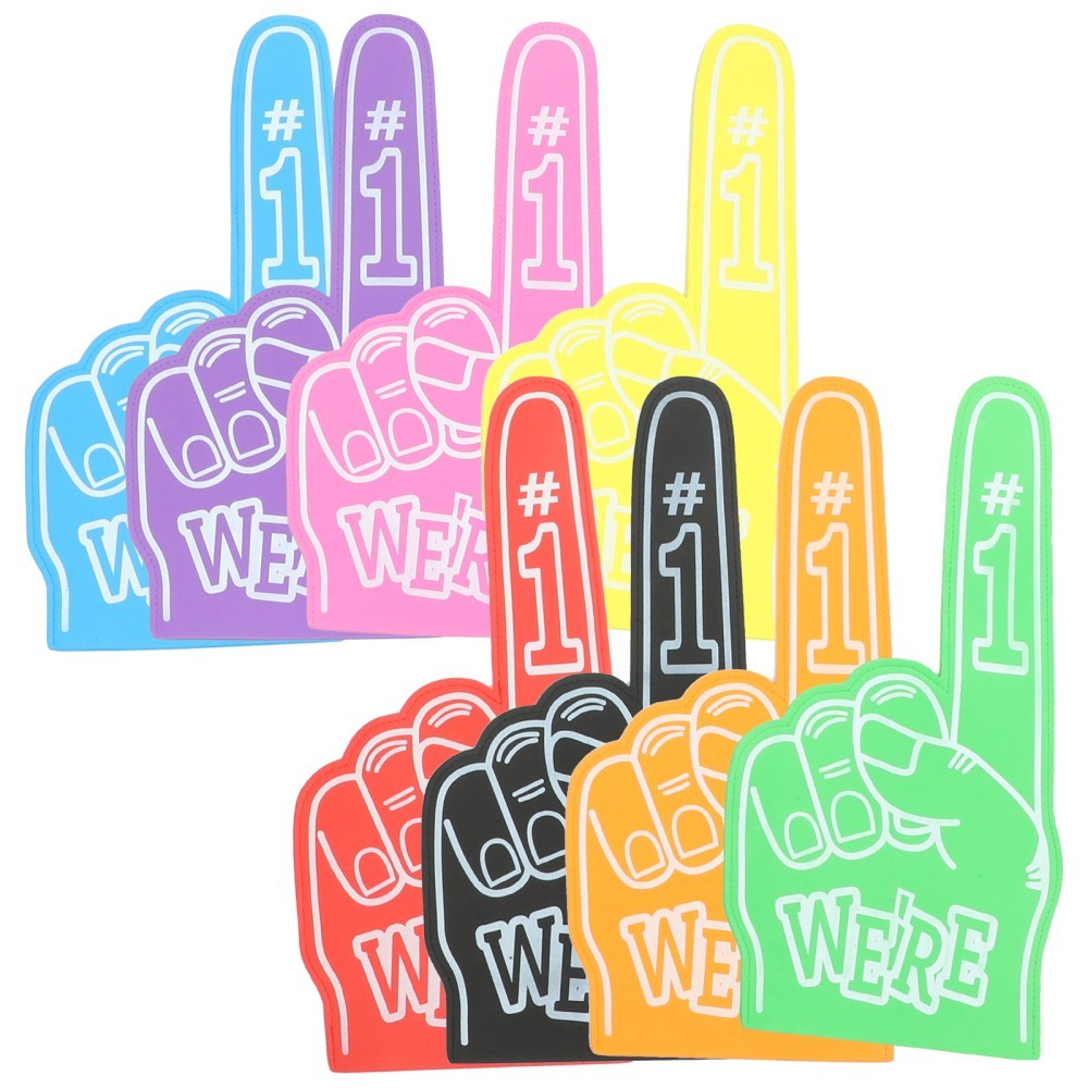 Soft Foam Finger Hands 8Pcs for Cheerleading and Sports Team Spirit
