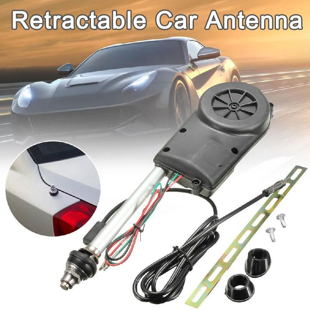 12V Electric Automatic Car Aerial Mast AM FM Radio Power Antenna Replacement