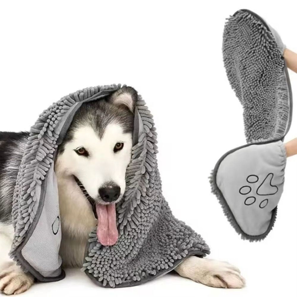 Pet Drying Towel Super Absorbent Water Dog Cat Bath Clean Skin-Friendly﻿ UK