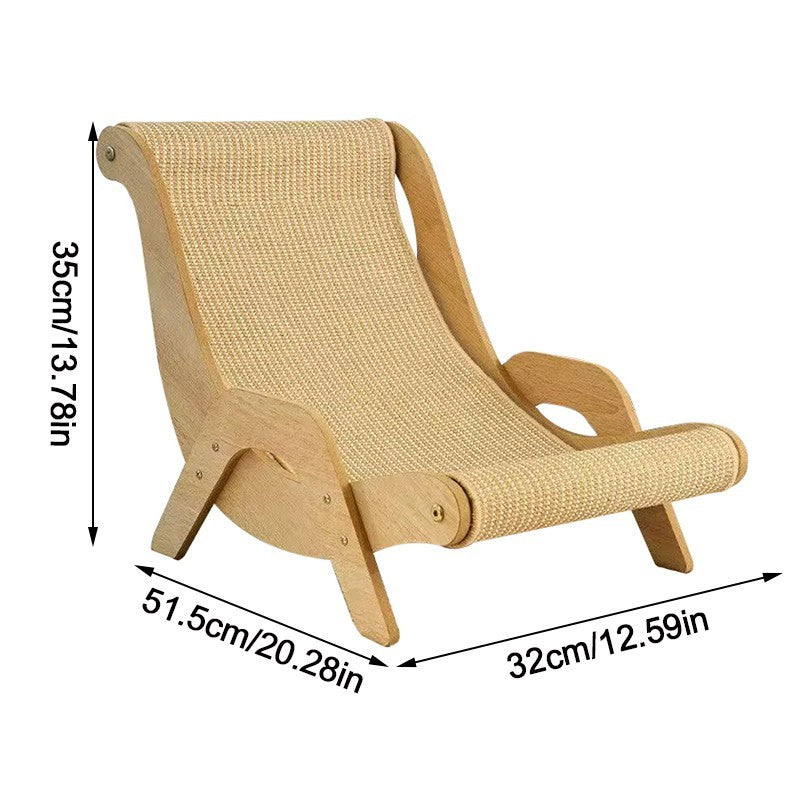 Cat Lounge Sofa Hammock Bed With Scratching Pad Pet Rest Chair For Kitten Sleep
