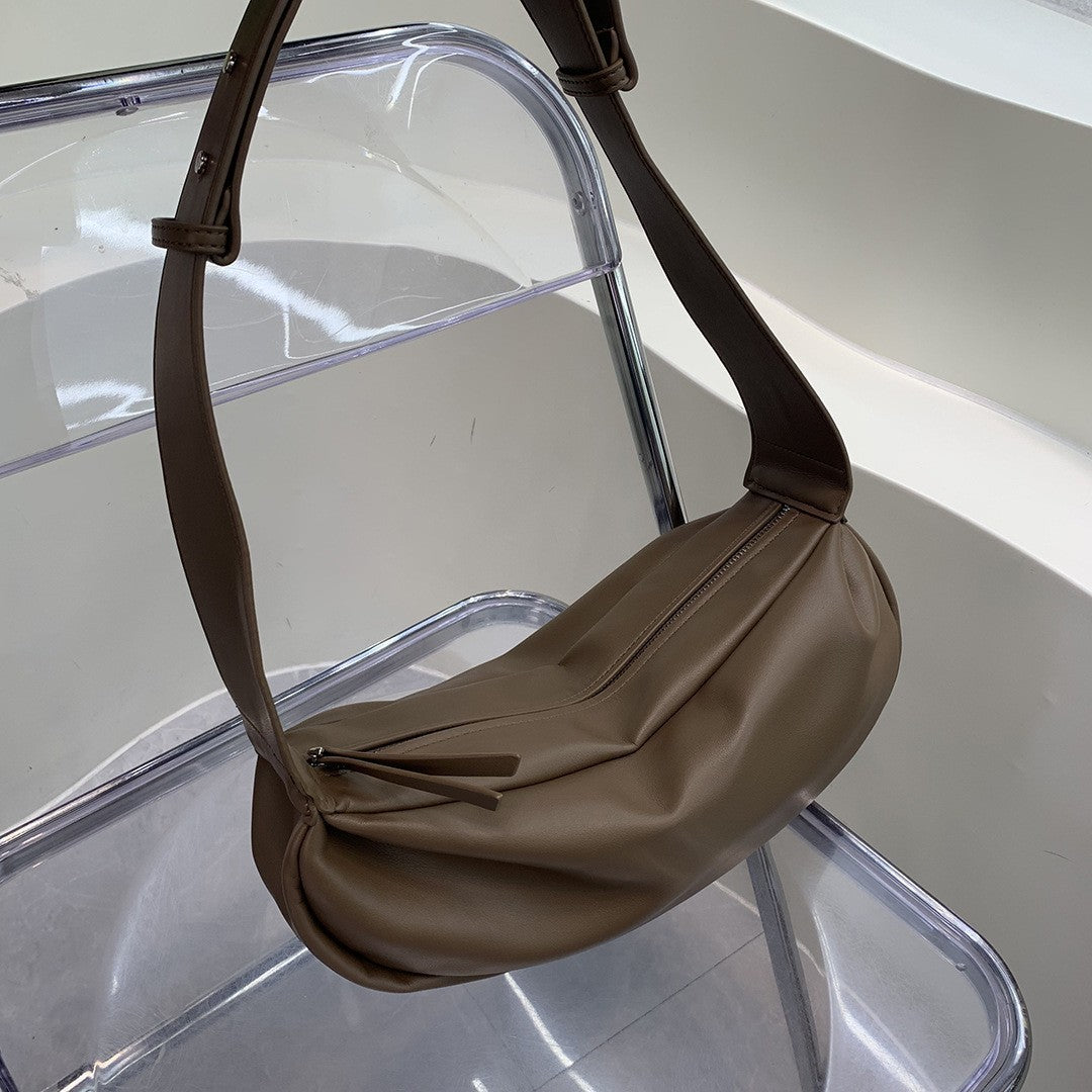 ⭐Womens PU Leather Crossbody Dumpling Bag Shoulder StrapArmpit Chest Bag Hot