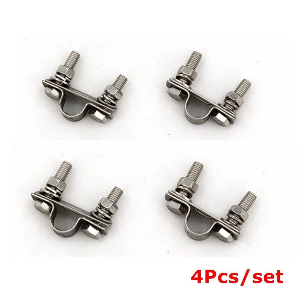 4X Replacement Boat Marine 304 Stainless Steel Control Throttle Cable Tube Clamp