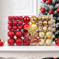 102 Christmas Baubles Tree Hanging Balls Xmas Party Beads Ornament Mixed Sizes