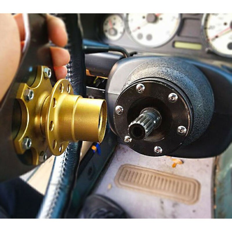 Quick Release/Snap Off Steering Wheel Boss/Hub Race/Rally/Motorsport/Track Black
