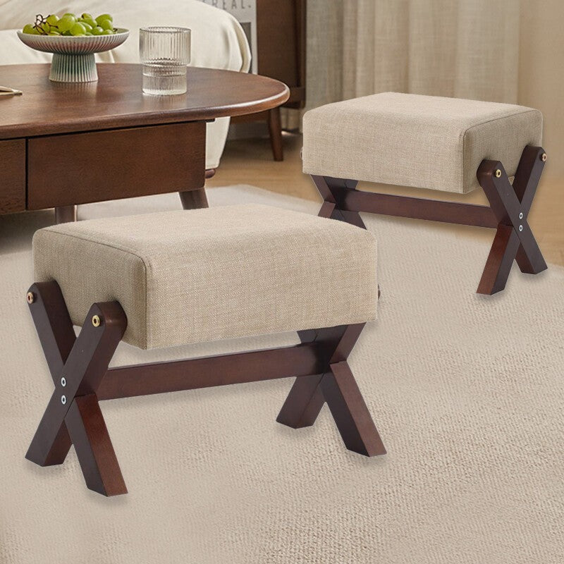 Small Footstool Shoe Changing Stool Padded Foot Rest Stool Entryway Living Room.